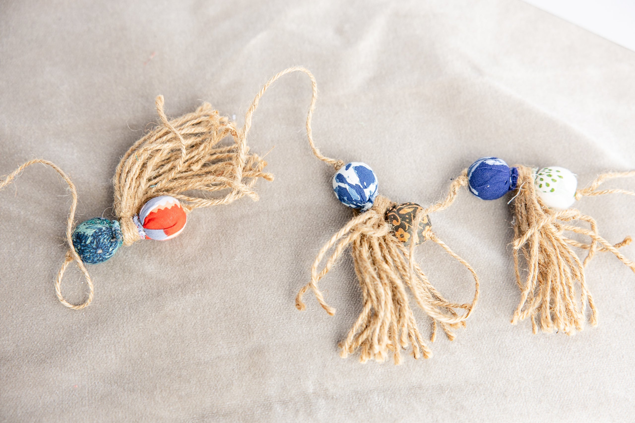 Jute Garland with Recycled Sari