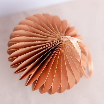 Honeycomb Lantern Ornament - Peach