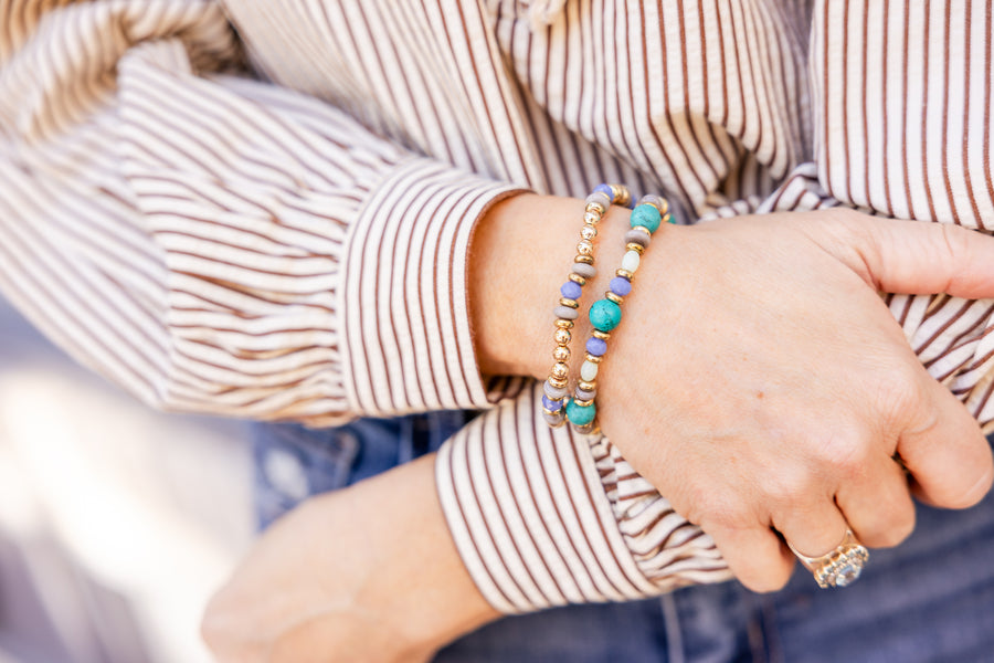 Chic Mixed Bead Bracelet Set