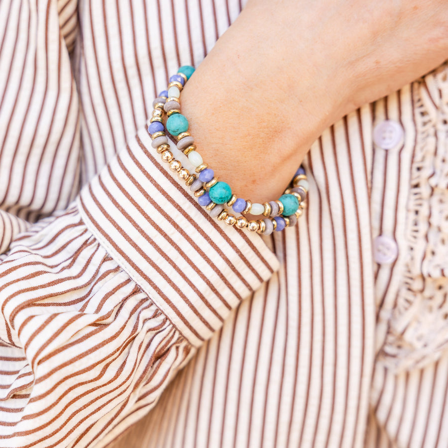 Chic Mixed Bead Bracelet Set