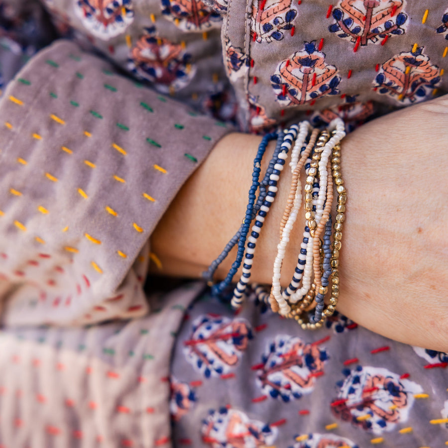 Coastal Blend Beaded Bracelet Set