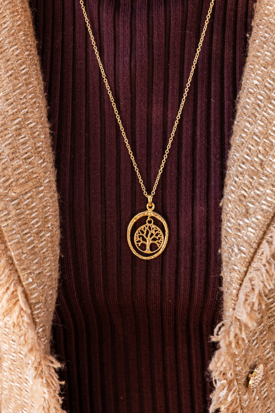 Golden Tree of Life Necklace
