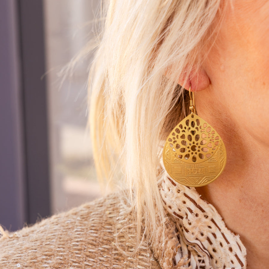 Golden Horizon Drop Earrings