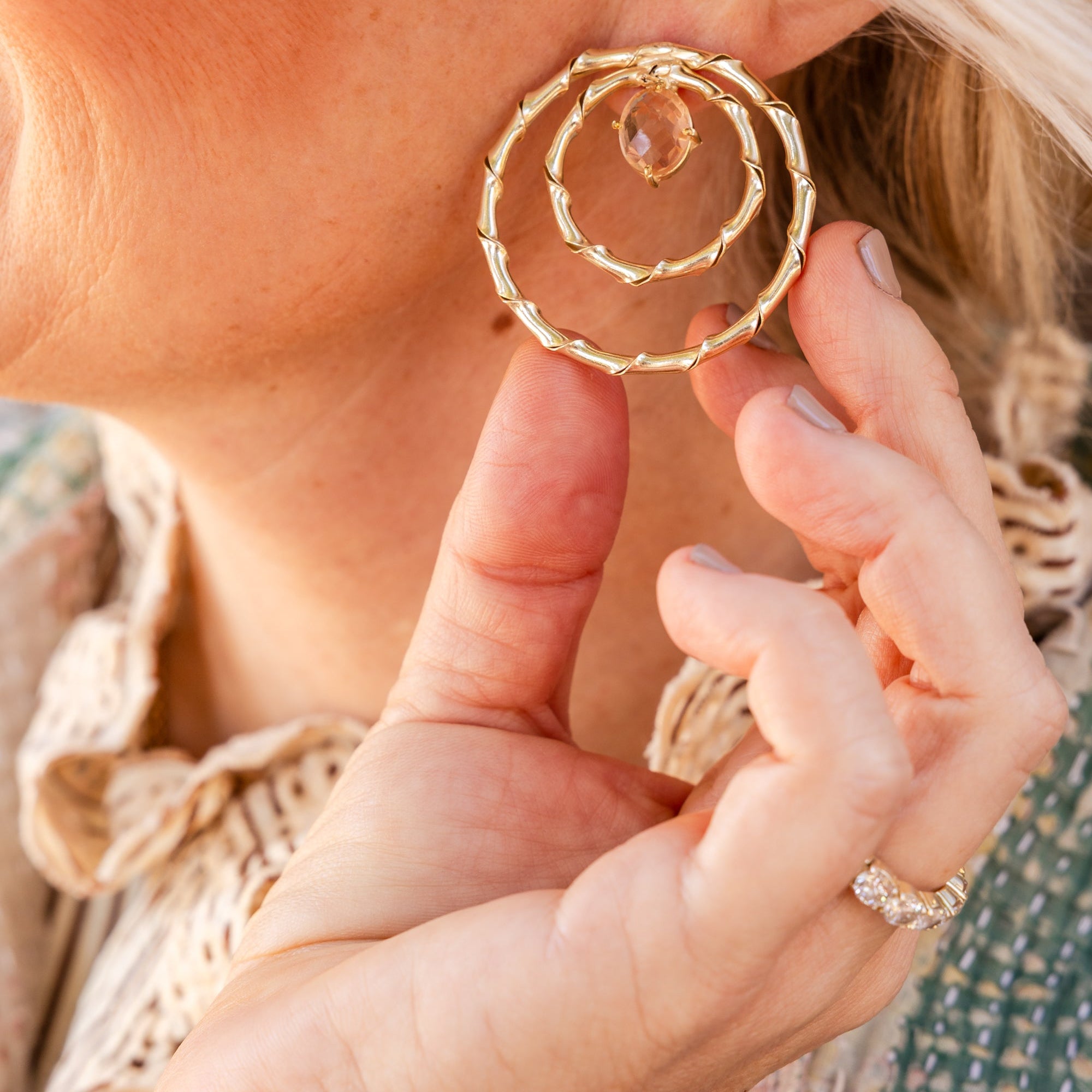 Rosewood Halo Earrings