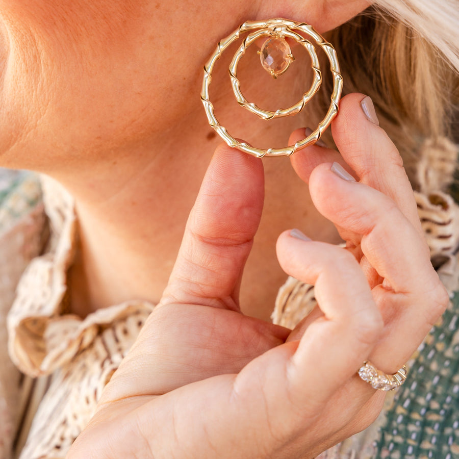 Rosewood Halo Earrings