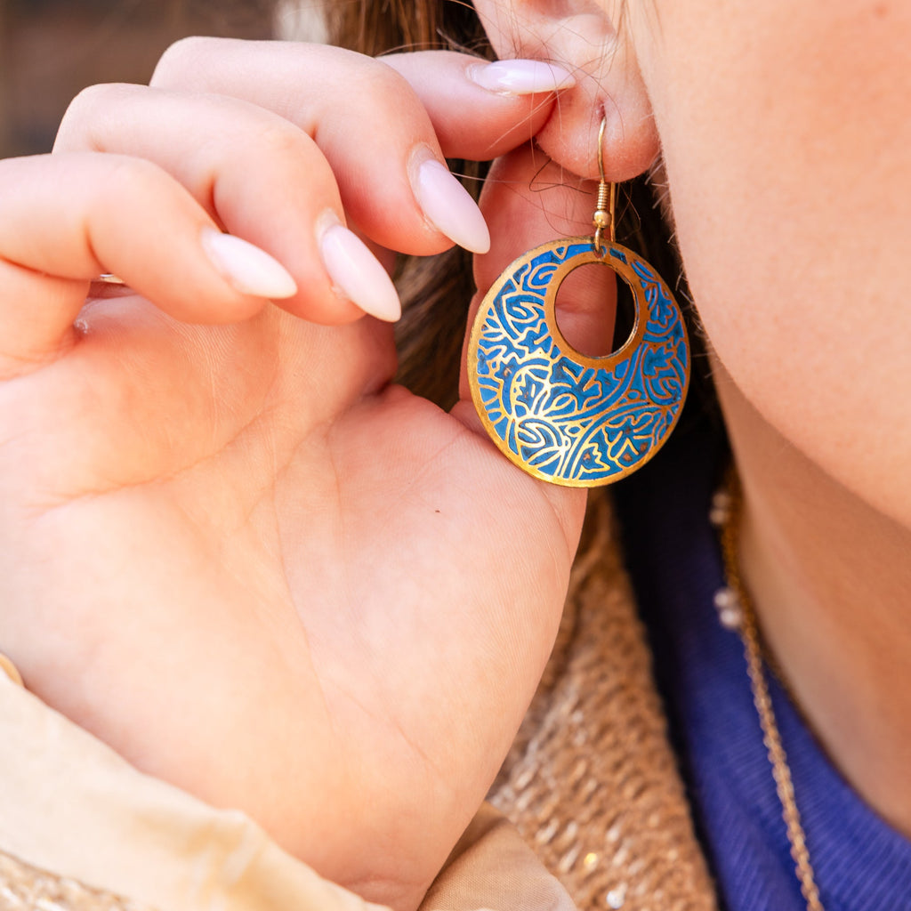 Ocean Bloom Hoops