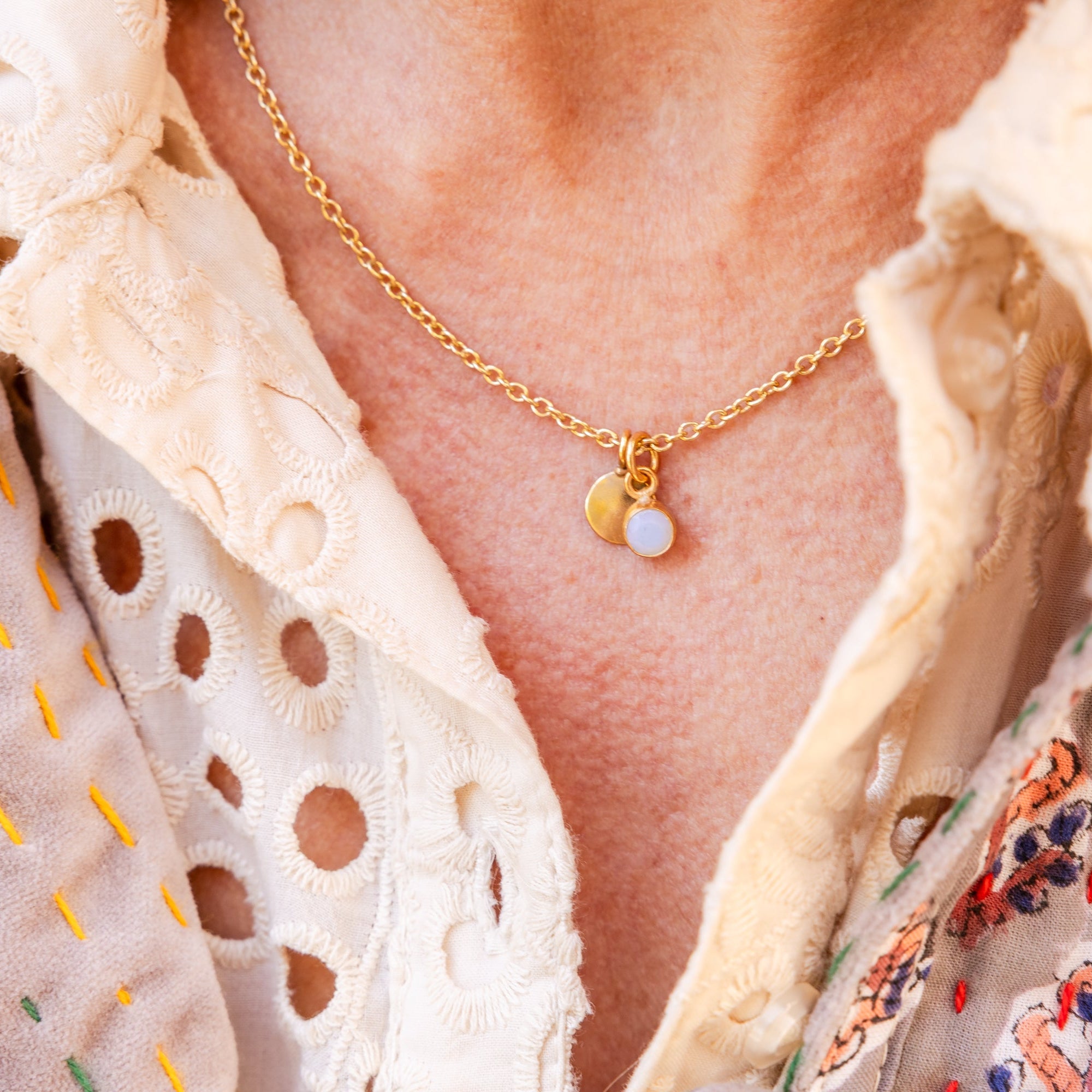 Opal Glow Pendant Necklace