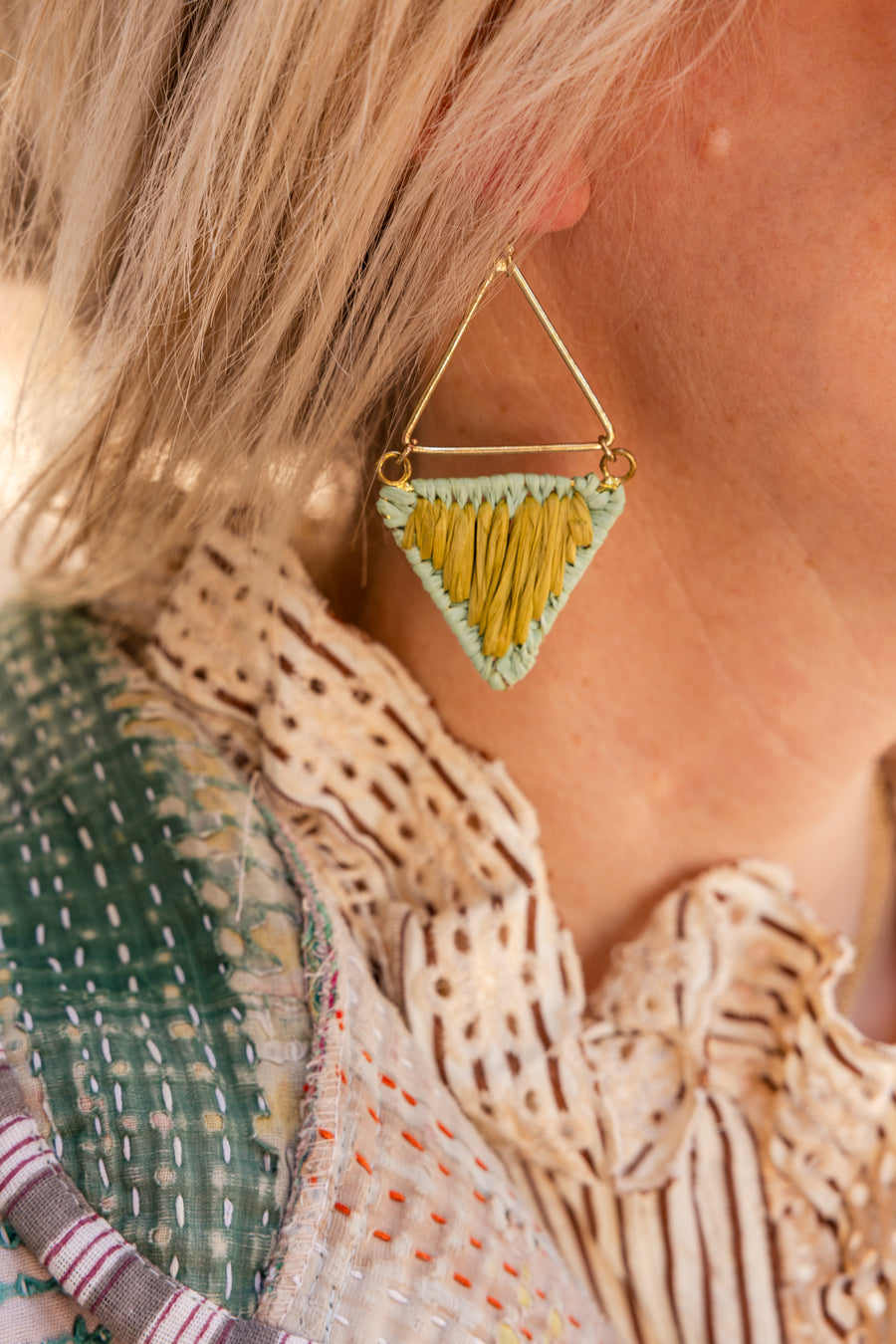 Sahara Triangle Drop Earrings