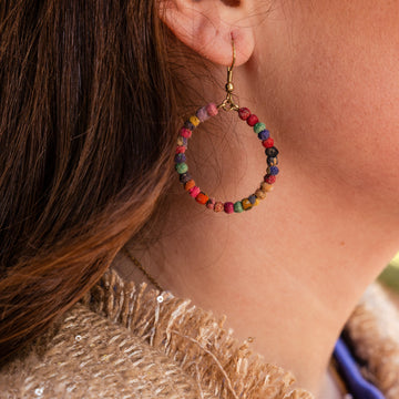 Colors of India Sari Hoop-Small