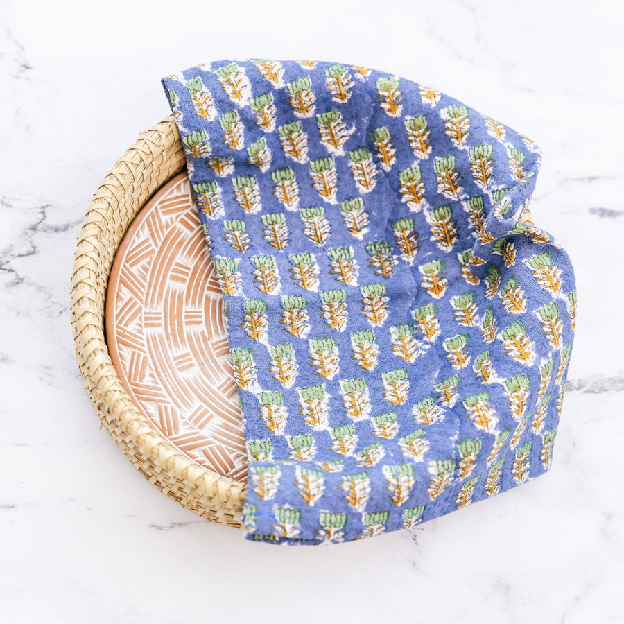 Traditional Blooms Tea Towel