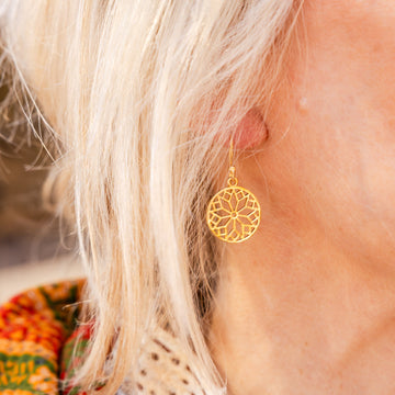 Sunburst Geometric Earrings