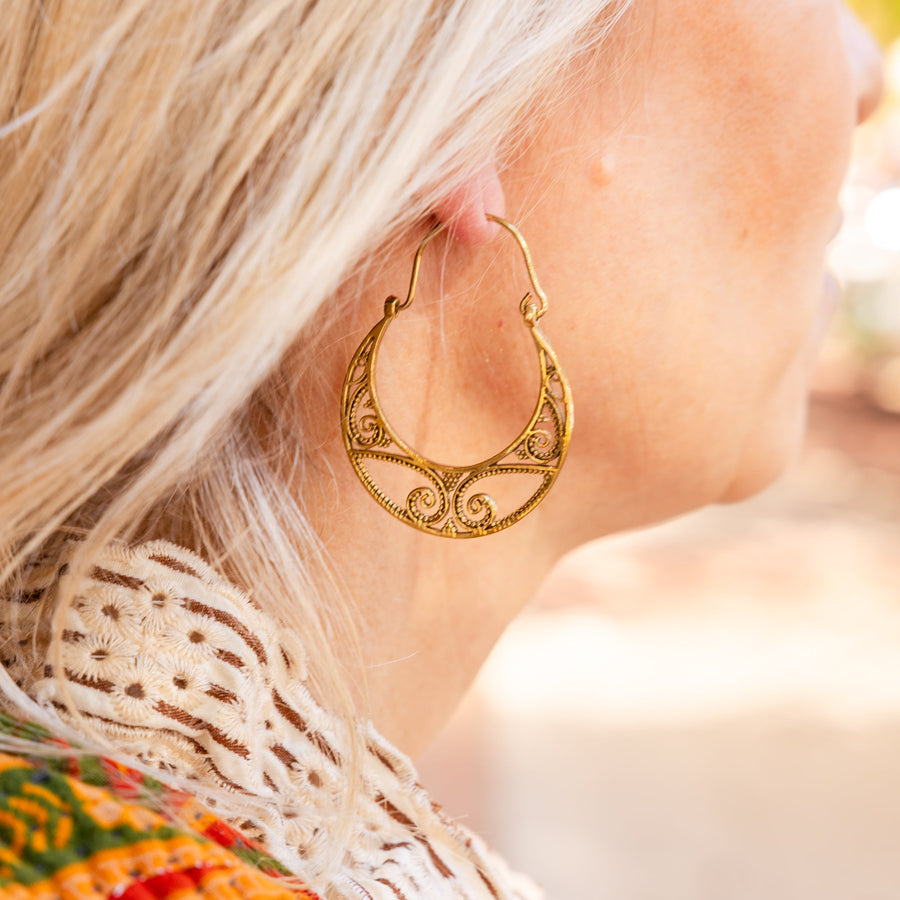 Sunlit Hoop Earrings