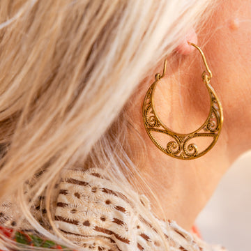 Sunlit Hoop Earrings