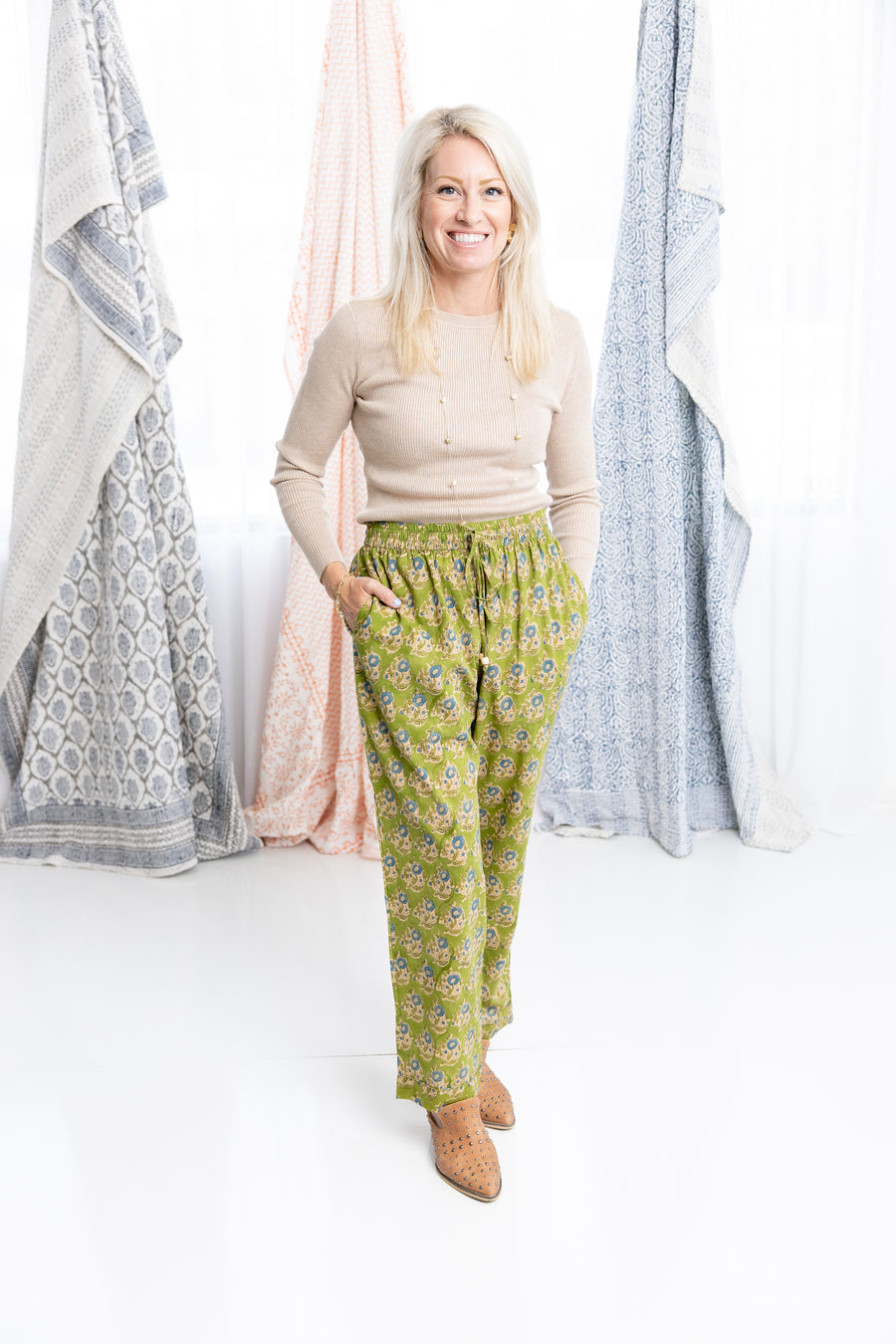 Olive Bloom Pants
