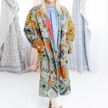 Embroidered Tapestry Trail Kantha Coat