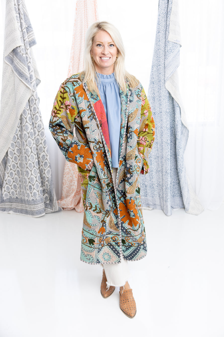 Embroidered Tapestry Trail Kantha Coat