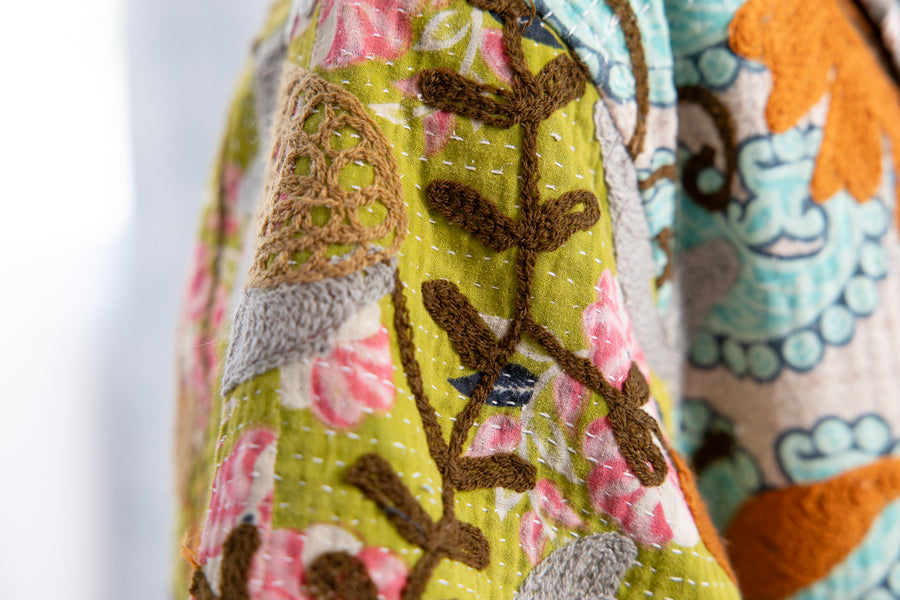 Embroidered Tapestry Trail Kantha Coat