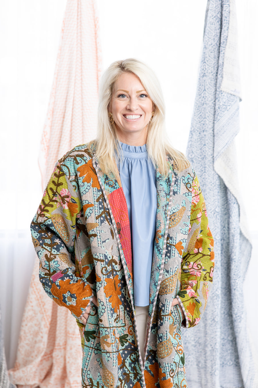 Embroidered Tapestry Trail Kantha Coat