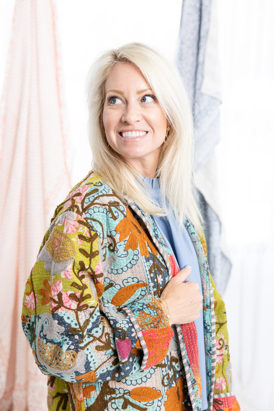 Embroidered Tapestry Trail Kantha Coat