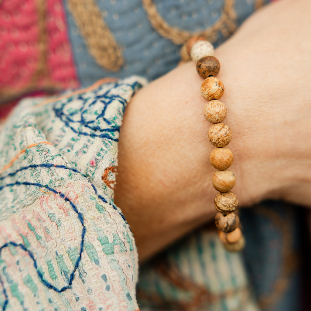 Abundance Bracelet-Picture Jasper