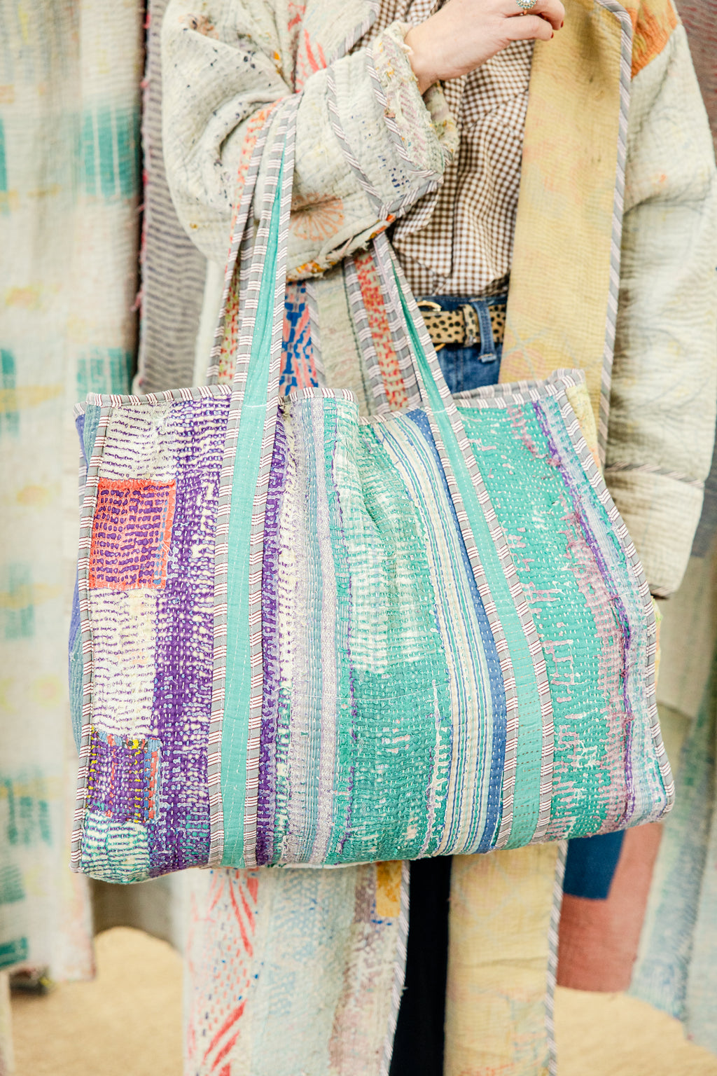 Antique Kantha Tote Bag