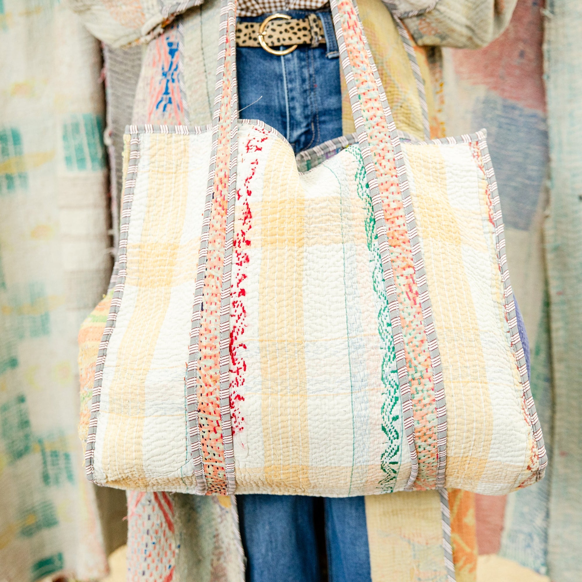 Antique Kantha Tote Bag