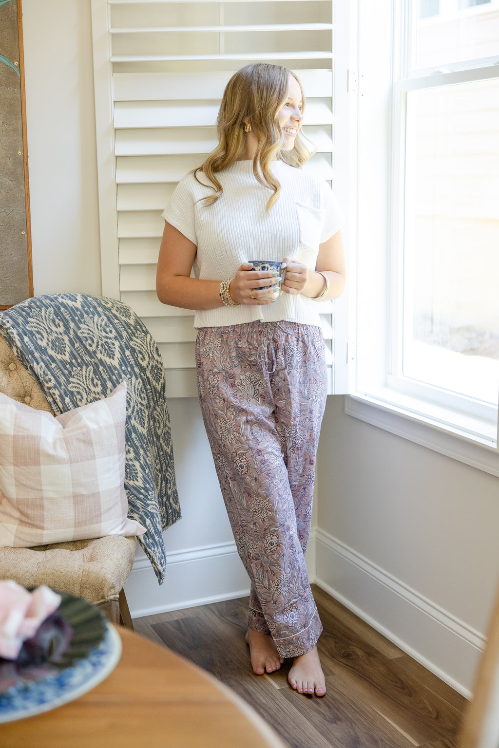 Lilac Garden Loungewear-Pants