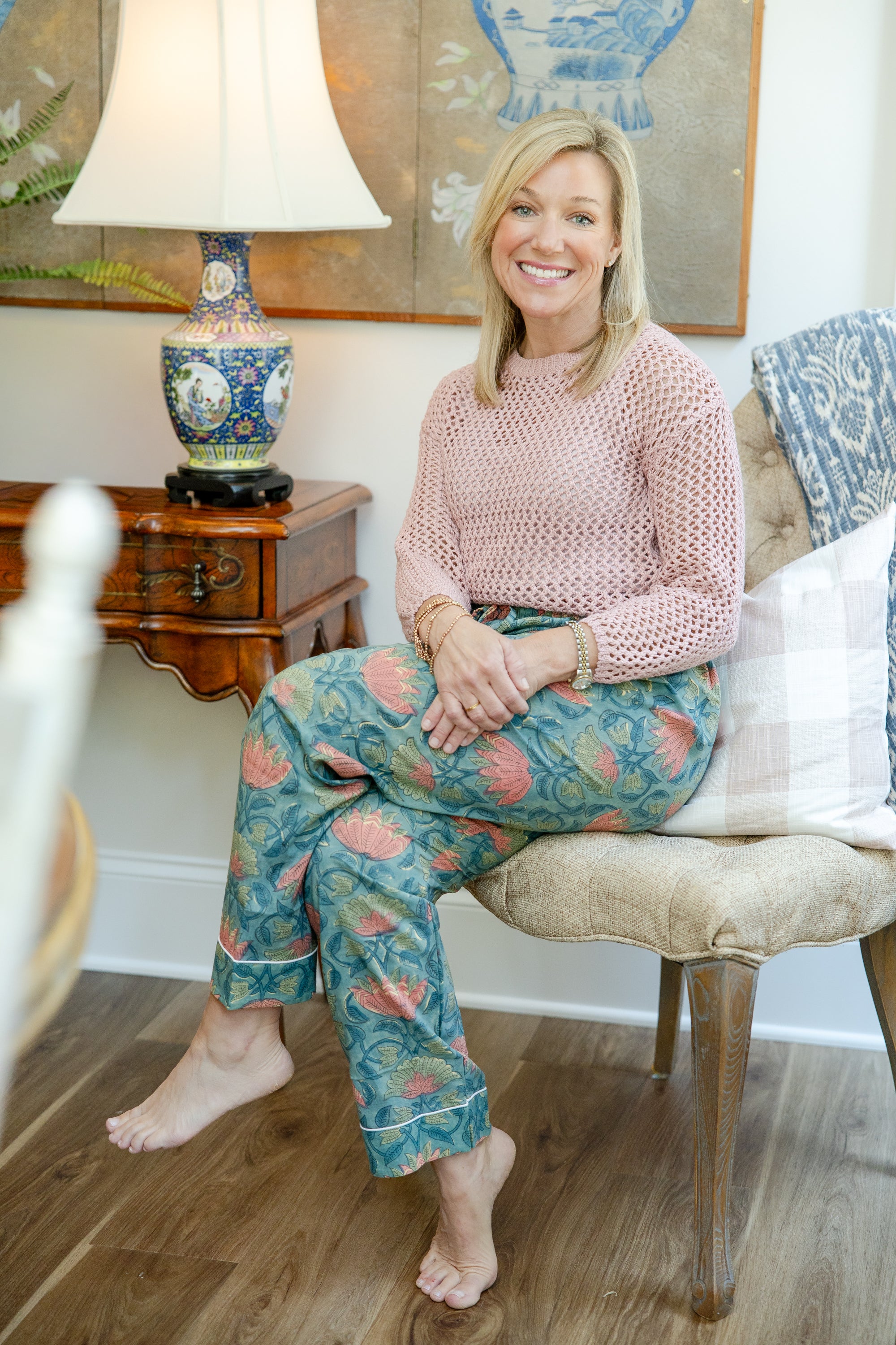 Seafoam Bloom Loungewear- Pants