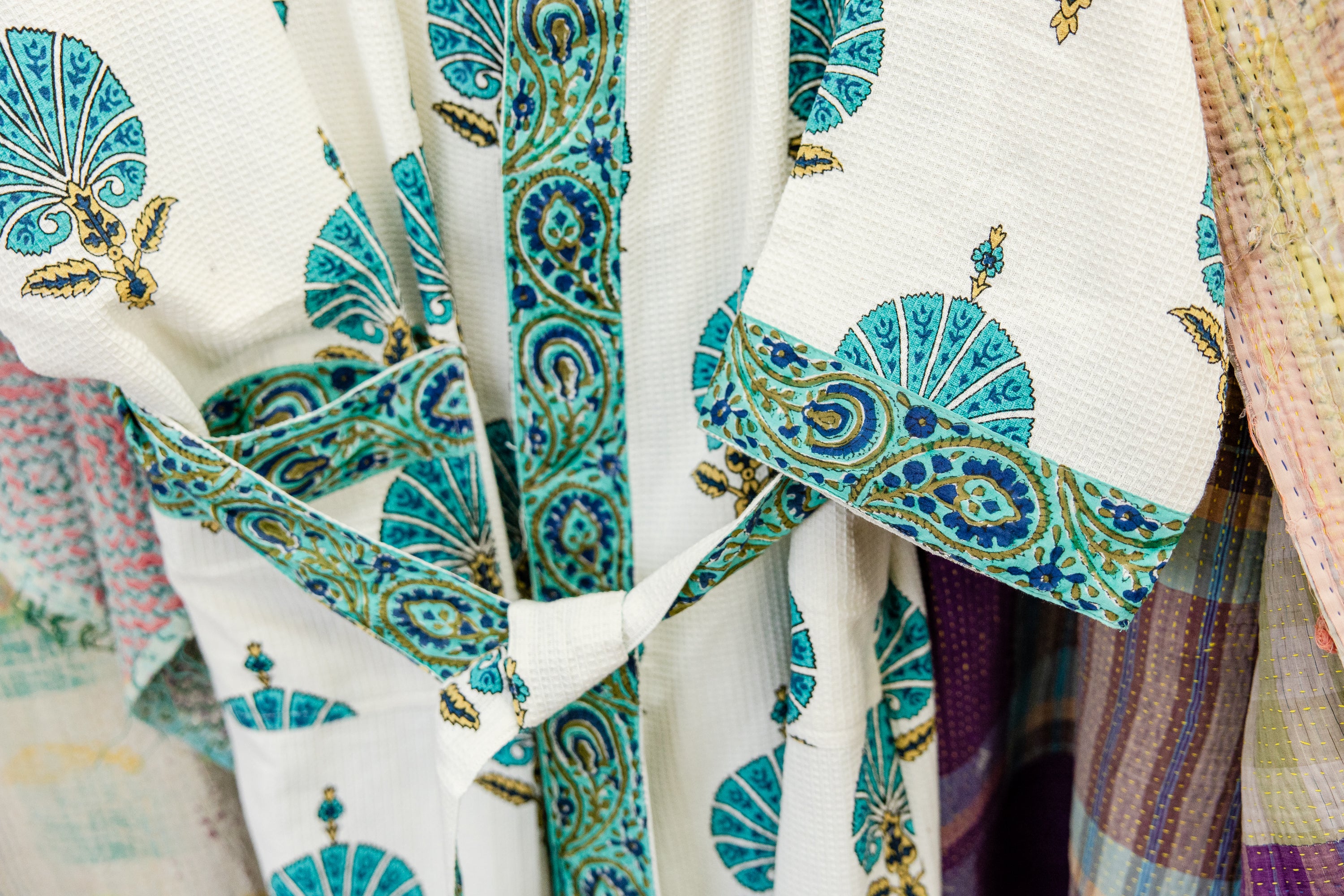 Turquoise Breeze Waffle Robe