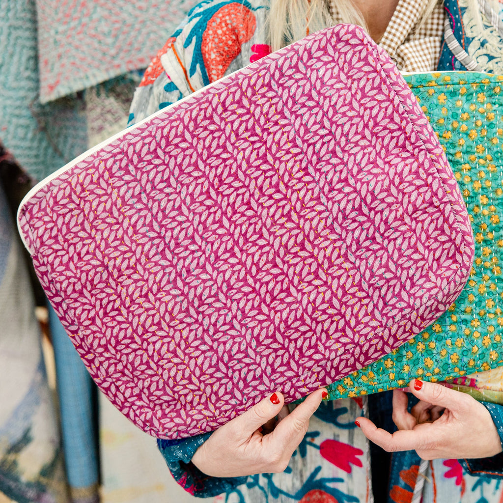 Recycled Kantha Laptop Bag - Small