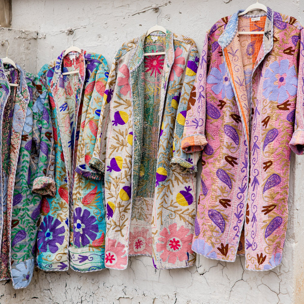 Embroidered Tapestry Trail Kantha Coat
