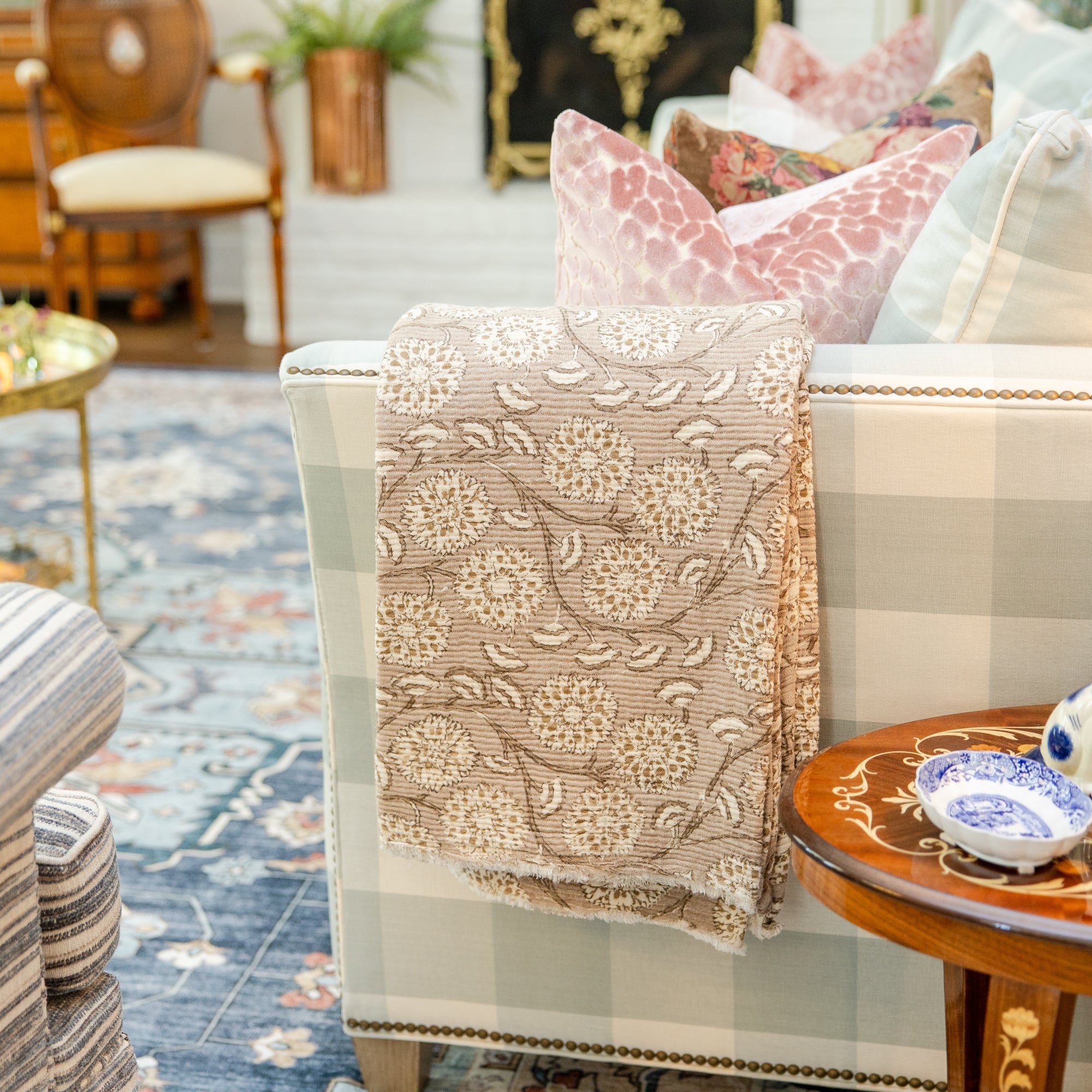 Sandstone Floral Throw