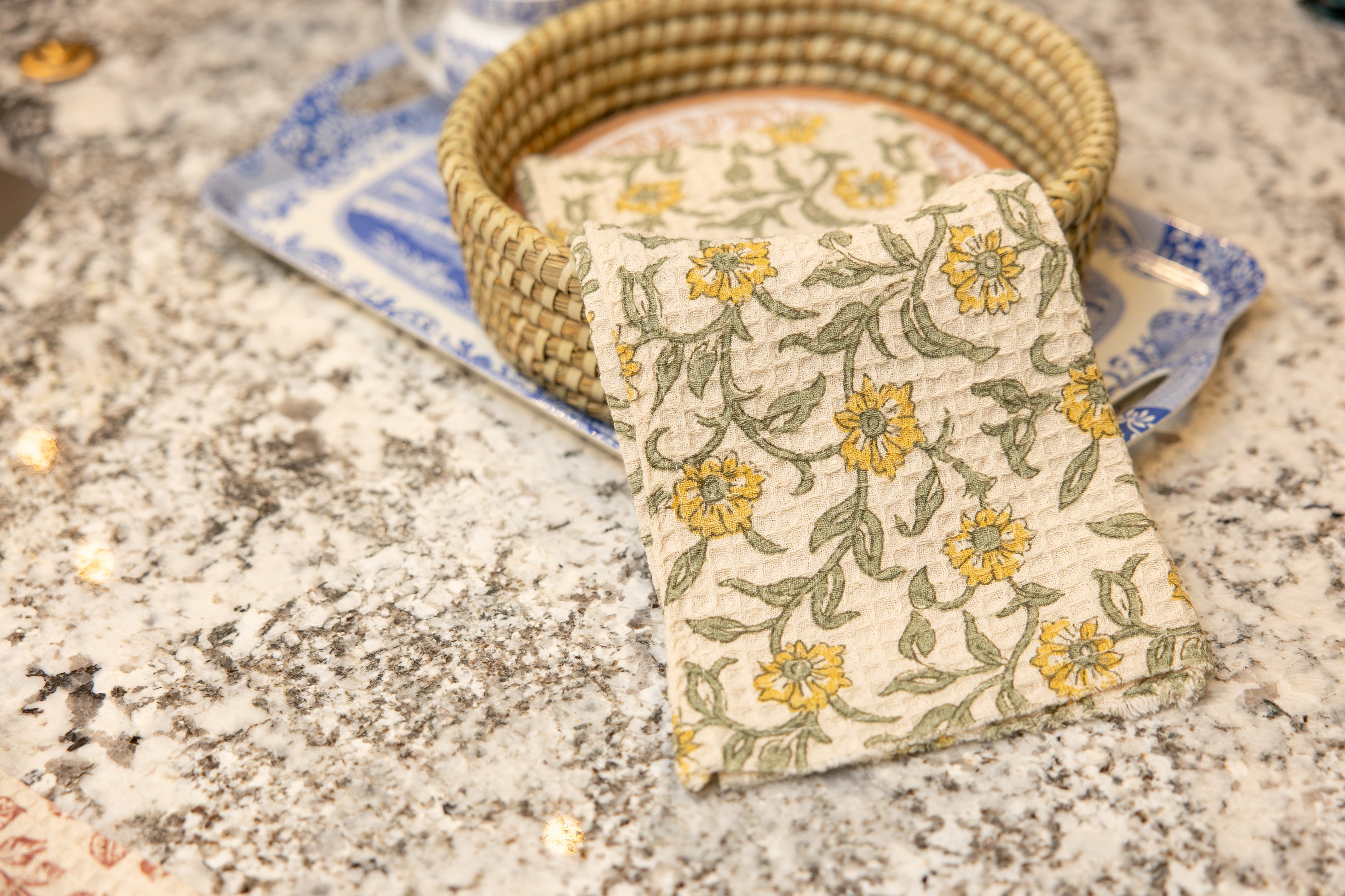Golden Meadow Waffle Towel