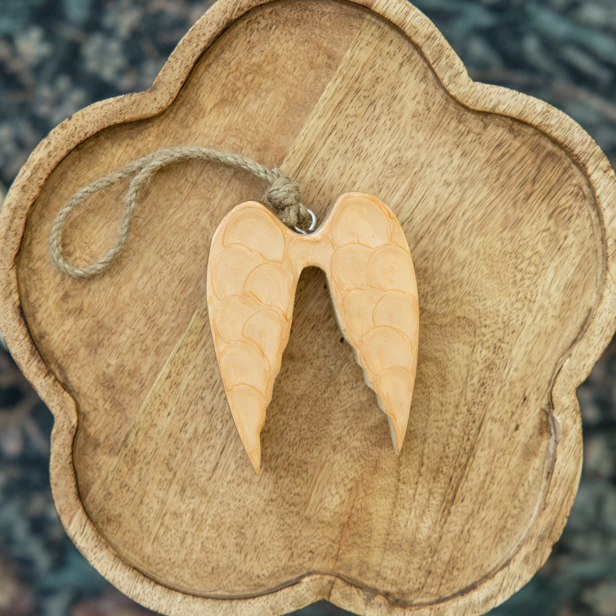 Heaven's Grace Angel Wing Ornament-Small Peach