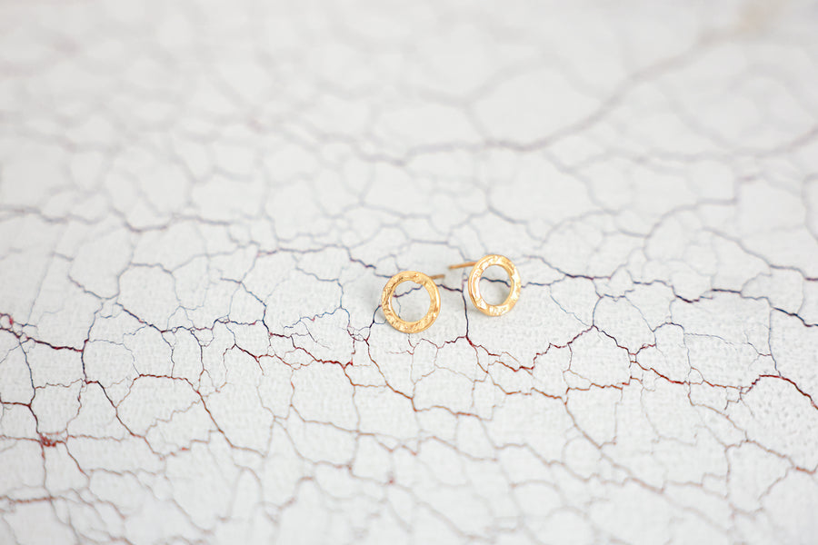 Hammered Medallion Studs