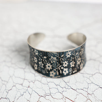 Dusty Blue and Silver Cuff