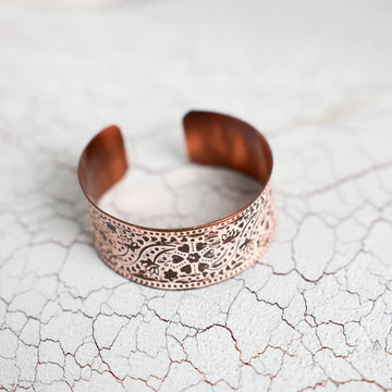 Peach Glow Copper Cuff