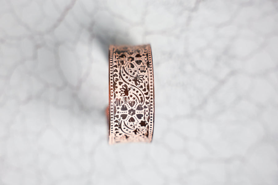 Peach Glow Copper Cuff