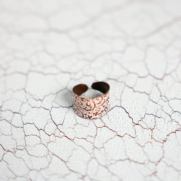 Peach Glow Copper Ring