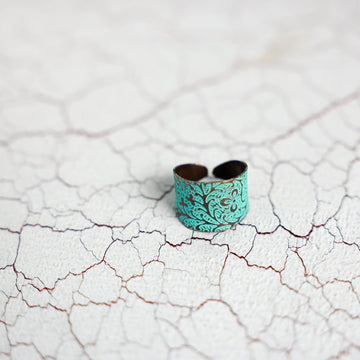 Turquoise and Copper Ring
