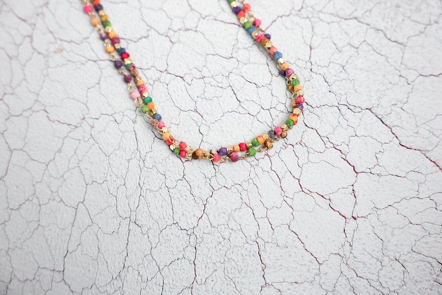 Strands of Sari Necklace
