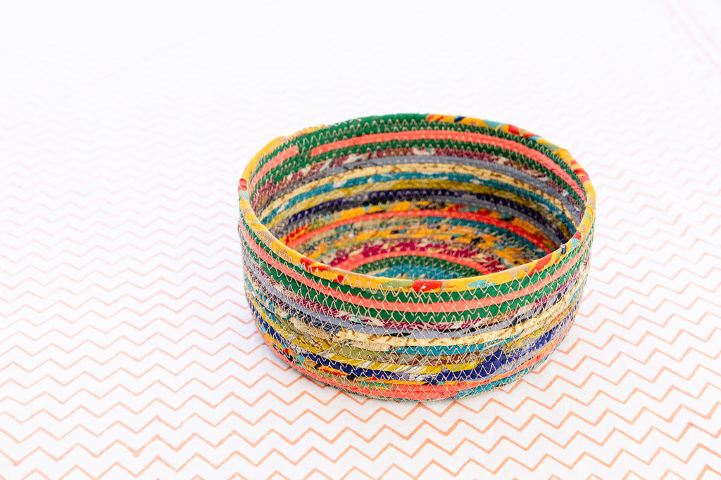 Swirling Sari Basket