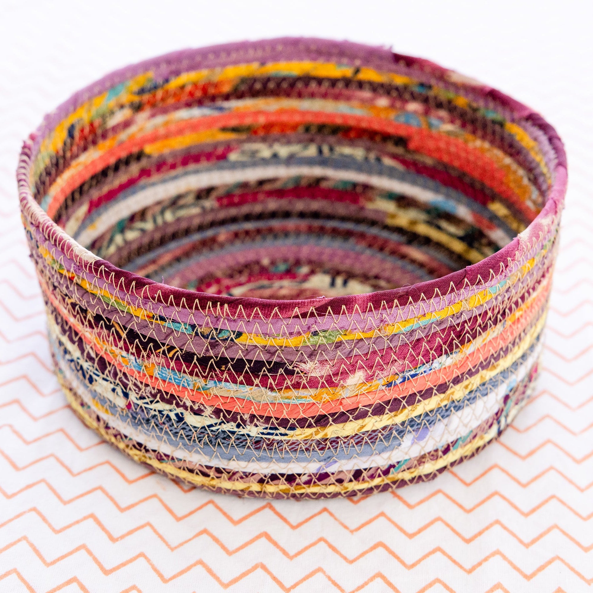 Swirling Sari Basket