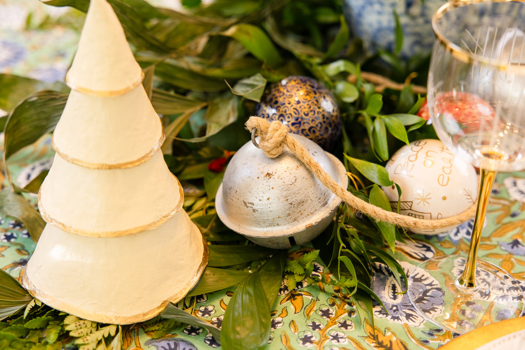 Paper Mache Christmas Tree-Cream