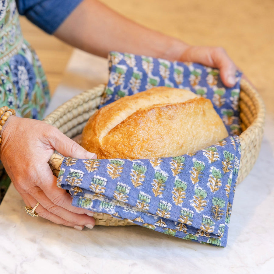 Traditional Blooms Tea Towel