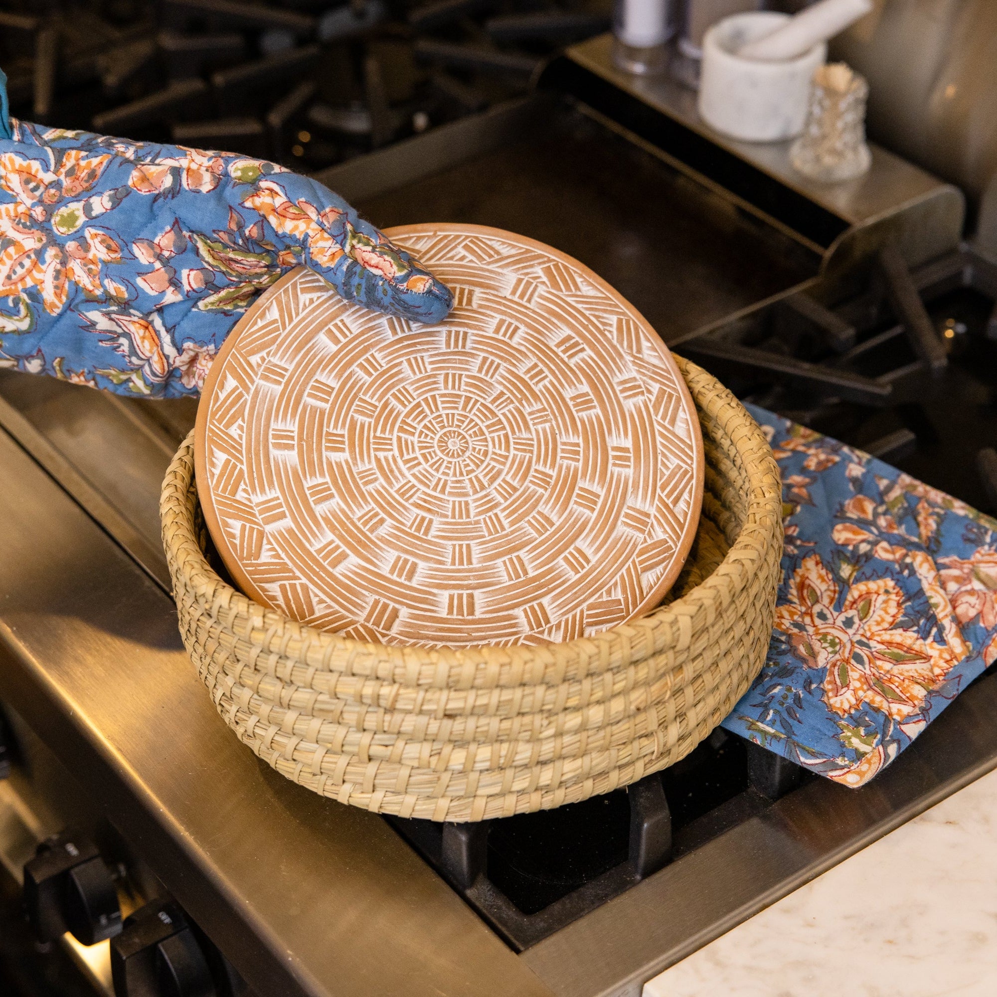 Tuscan Bloom Oven Mitt