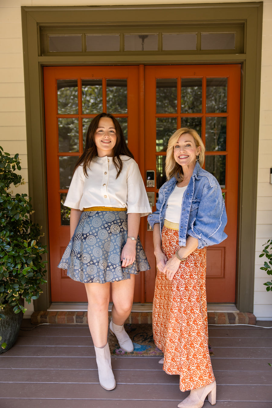 Short Reversible Wrap Silk Skirt