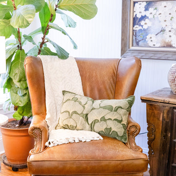 Cream Cutwork Throw