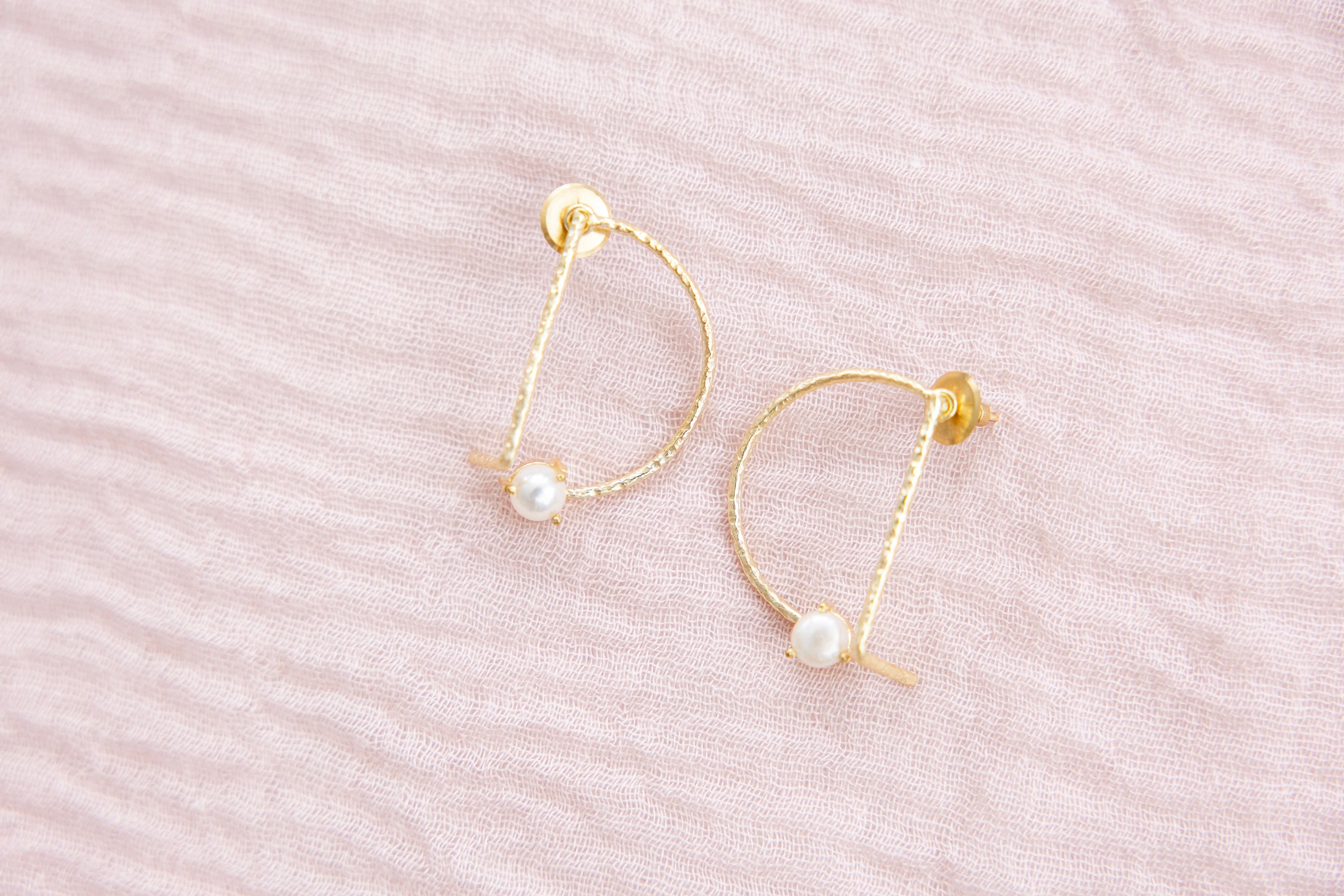 Pearl Arc Earrings