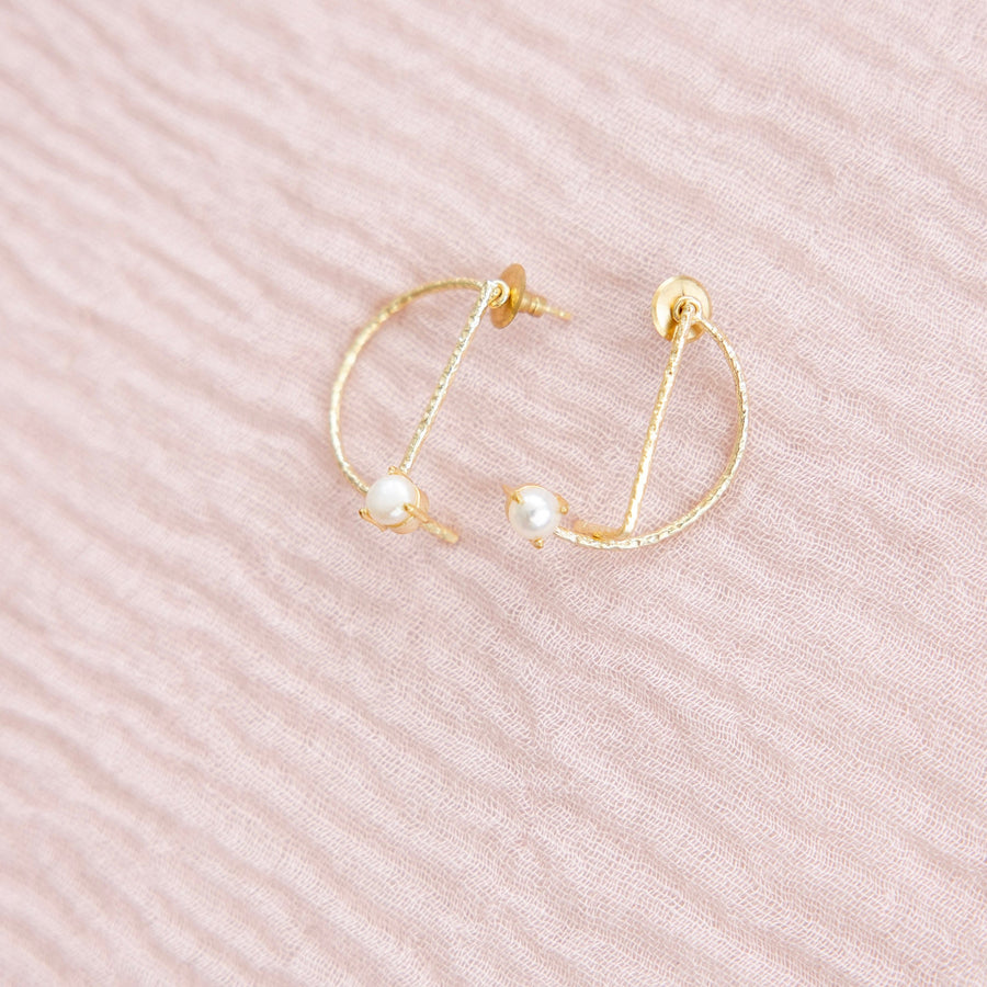 Pearl Arc Earrings
